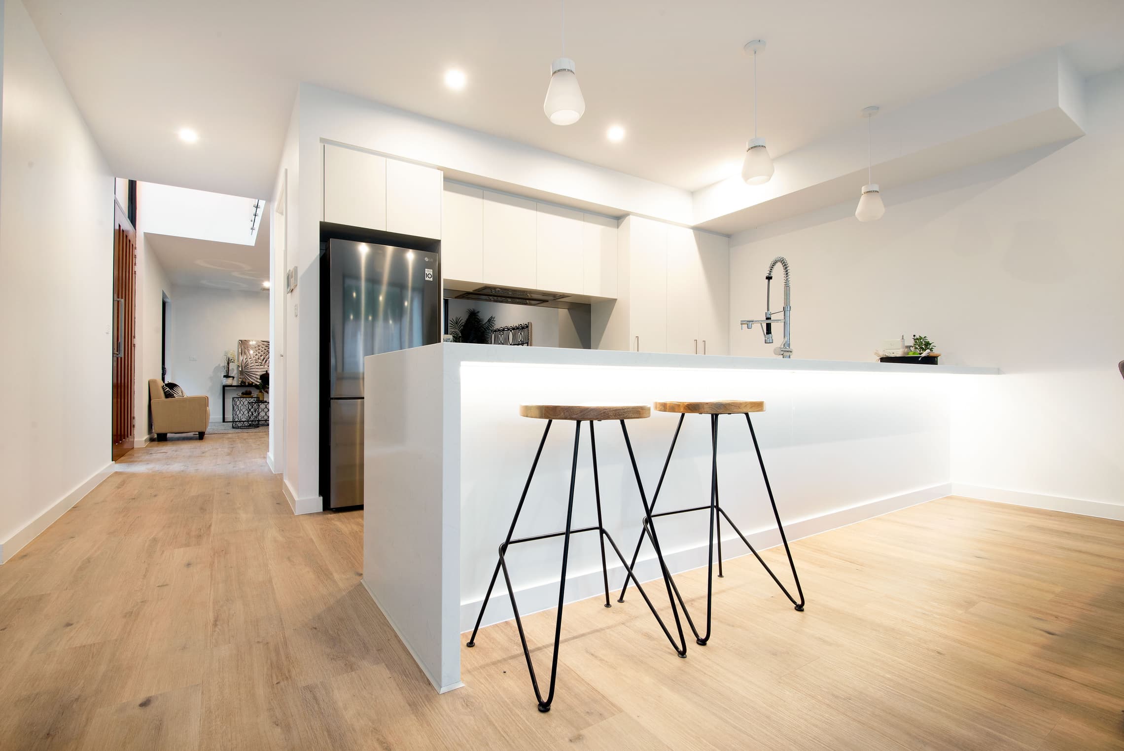 Modern kitchen with timber cabinetry